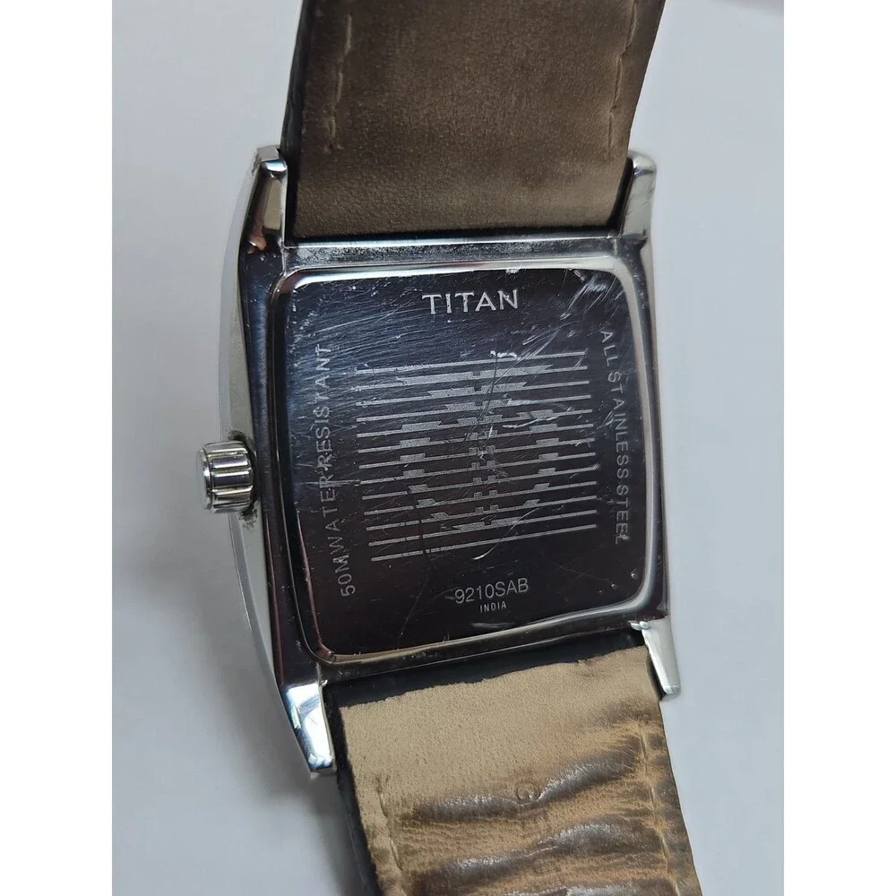 Mens Titan Octane Nyx Retrograde Quartz Day Date Leather Sport Watch New Battery